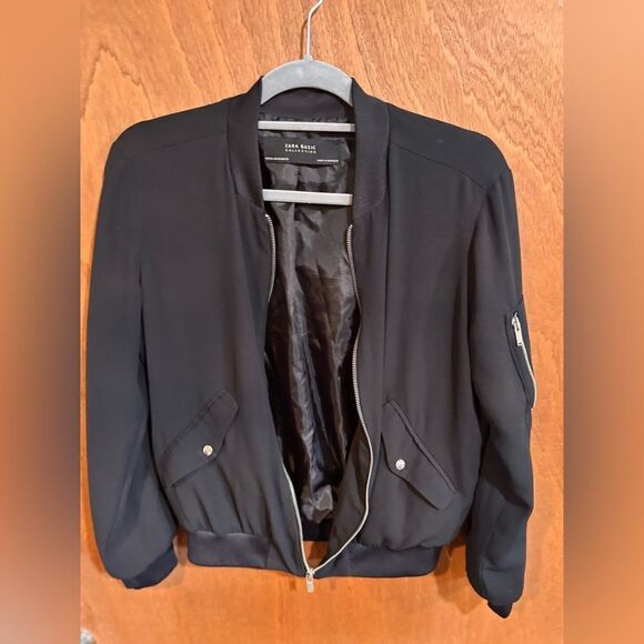 Zara Basic Black Zip up jacket size XS - Picture 5 of 8